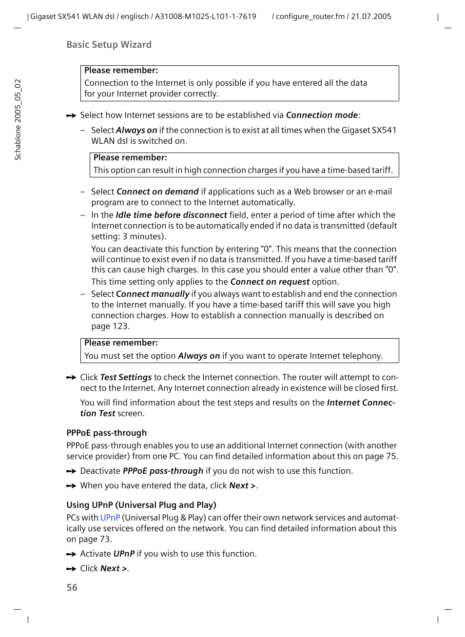 Siemens Gigaset SX541 WLAN dsl User Manual | Page 58 / 187