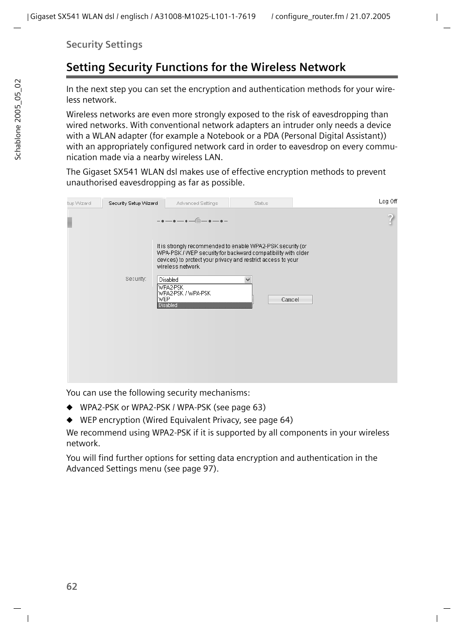Siemens Gigaset SX541 WLAN dsl User Manual | Page 64 / 187