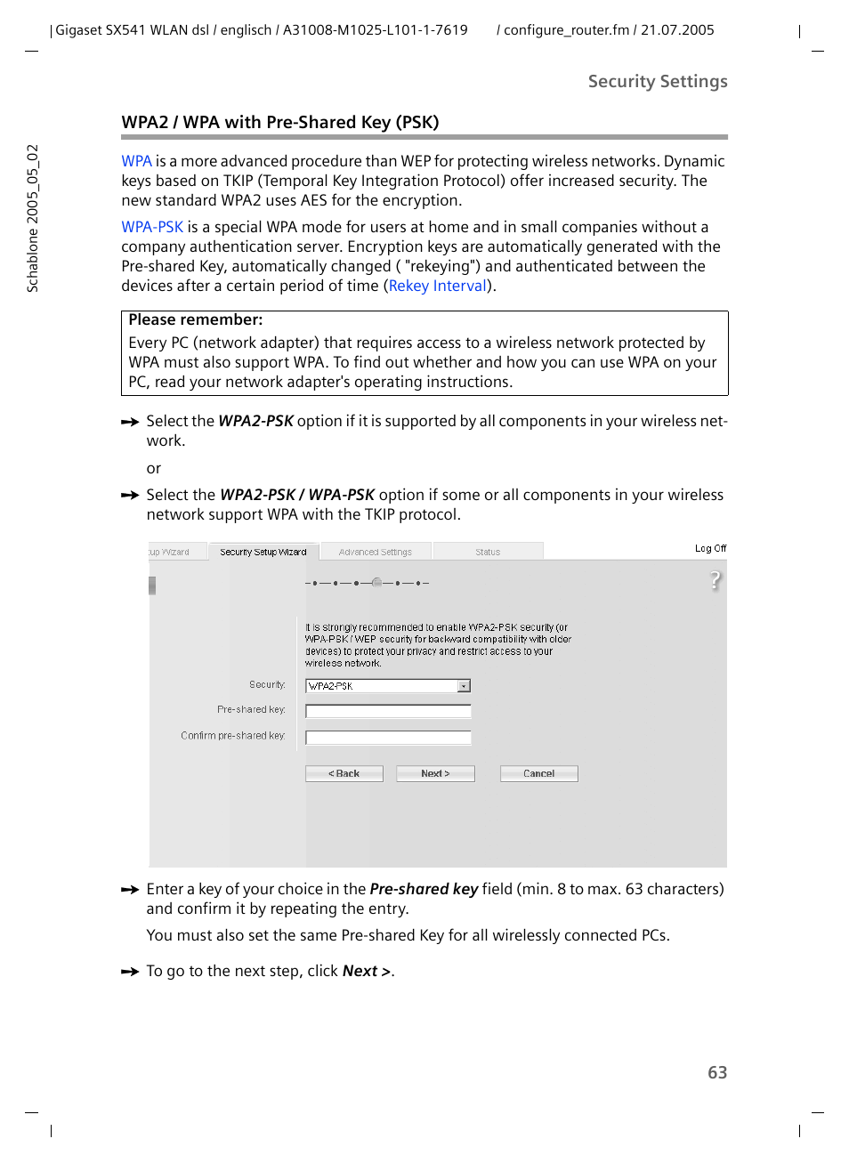 Siemens Gigaset SX541 WLAN dsl User Manual | Page 65 / 187