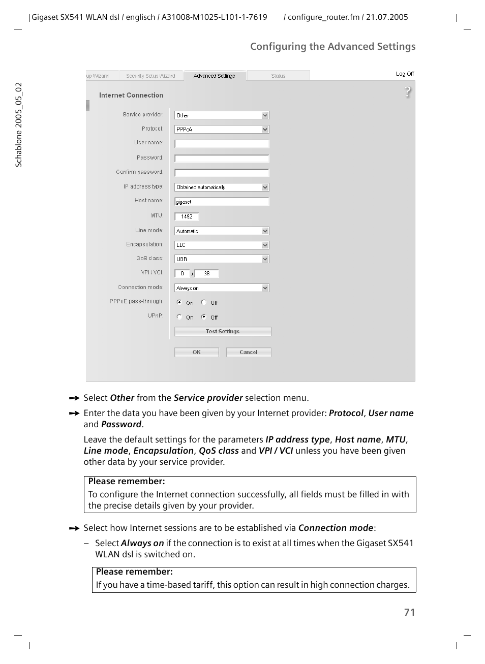 Siemens Gigaset SX541 WLAN dsl User Manual | Page 73 / 187