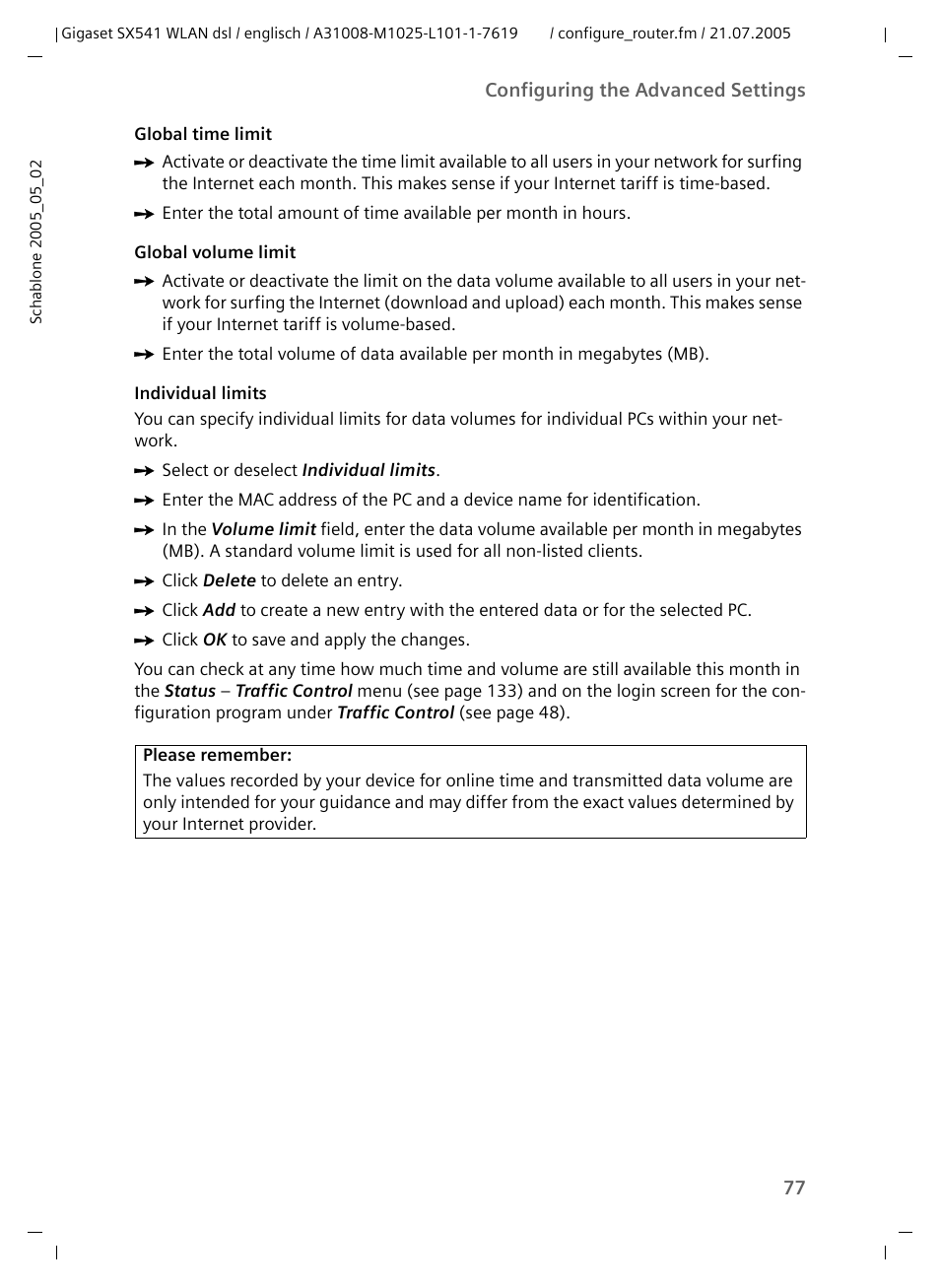 Siemens Gigaset SX541 WLAN dsl User Manual | Page 79 / 187