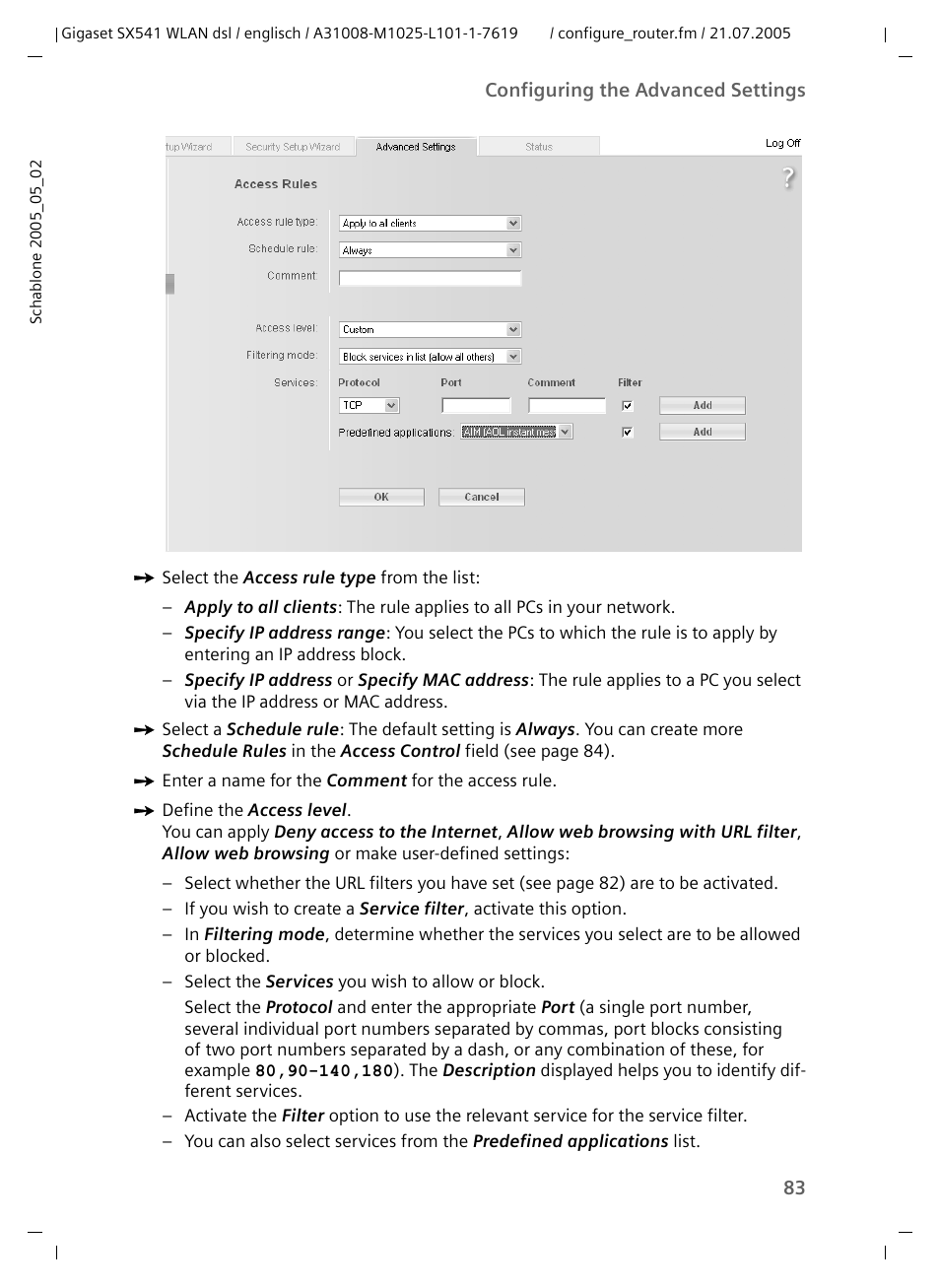 Siemens Gigaset SX541 WLAN dsl User Manual | Page 85 / 187