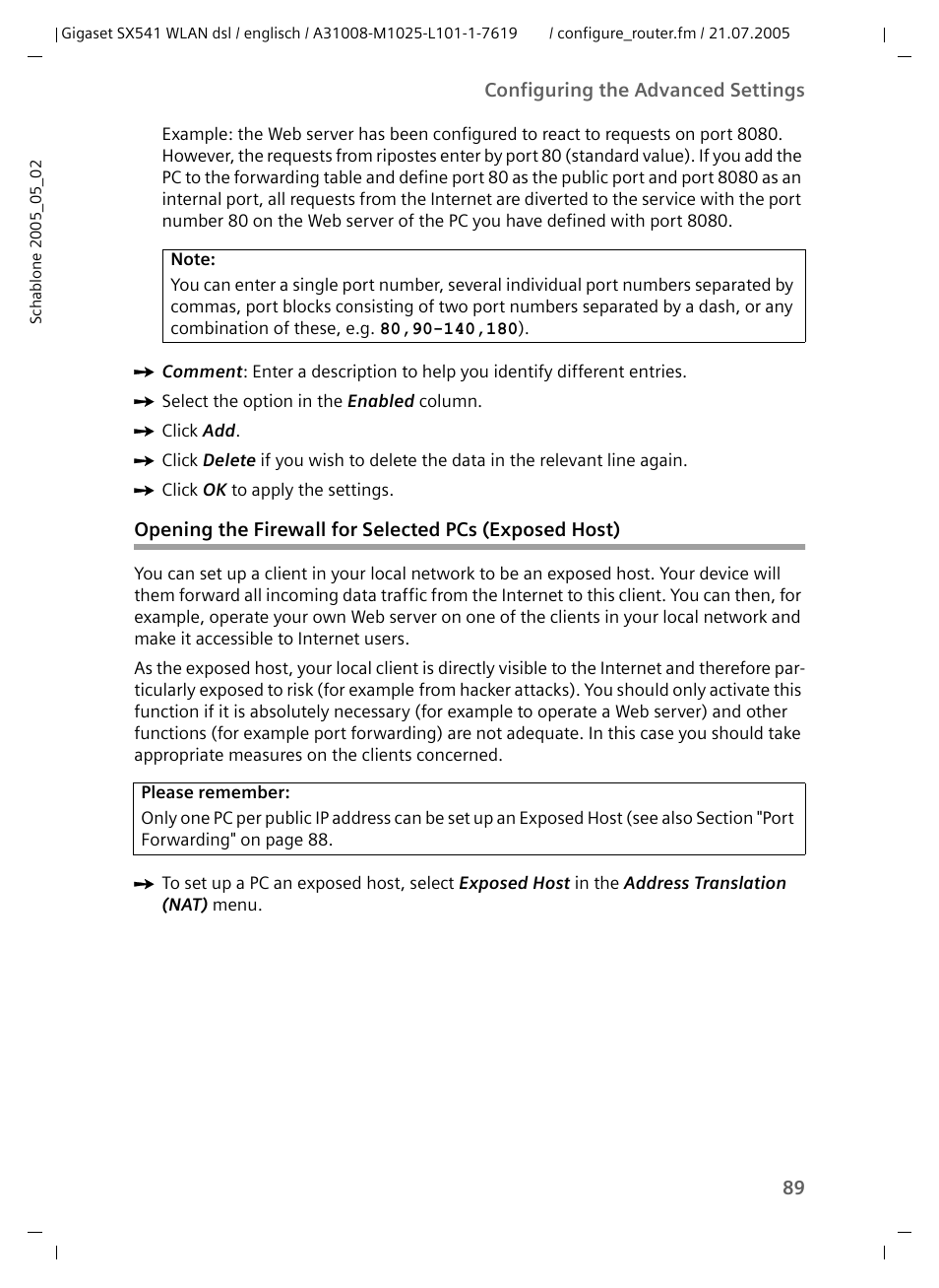 Siemens Gigaset SX541 WLAN dsl User Manual | Page 91 / 187