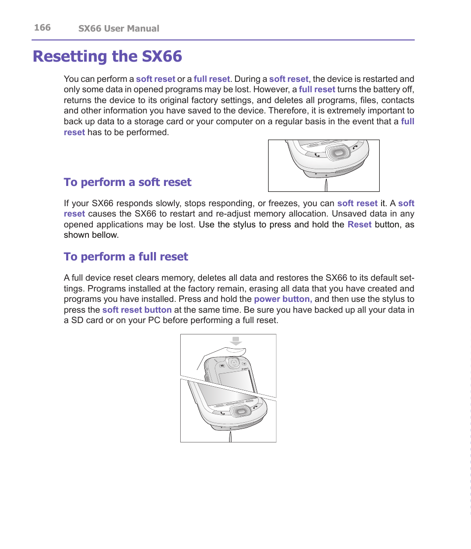 Resetting the sx66 | Siemens SX66 User Manual | Page 166 / 179