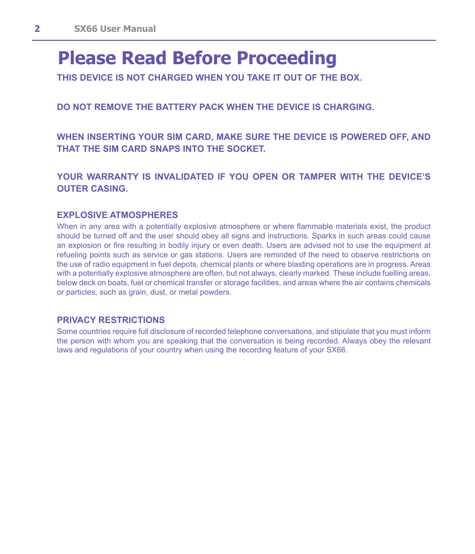 Please read before proceeding | Siemens SX66 User Manual | Page 2 / 179