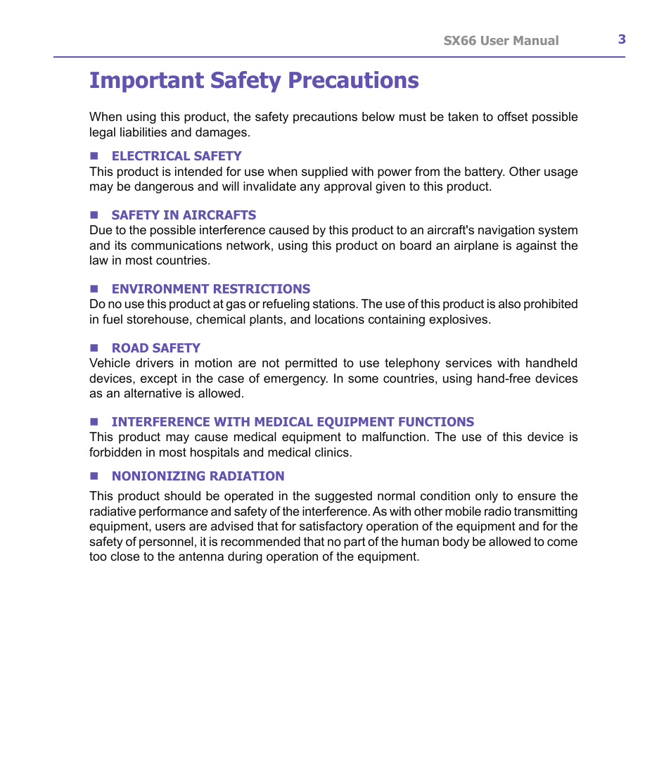 Important safety precautions | Siemens SX66 User Manual | Page 3 / 179