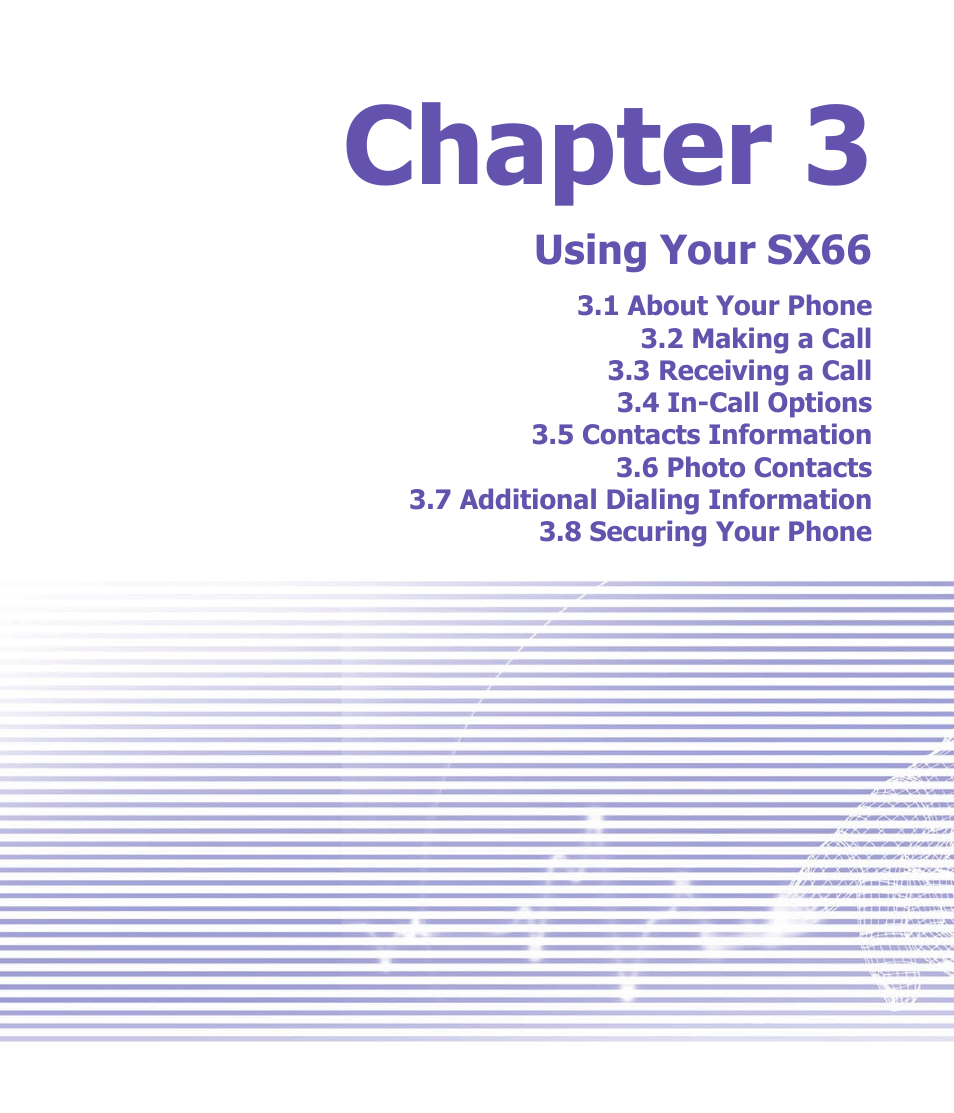 Chapter 3, Using your sx66 | Siemens SX66 User Manual | Page 60 / 179