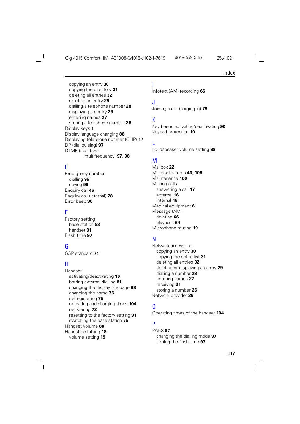 Siemens 4015 User Manual | Page 118 / 121