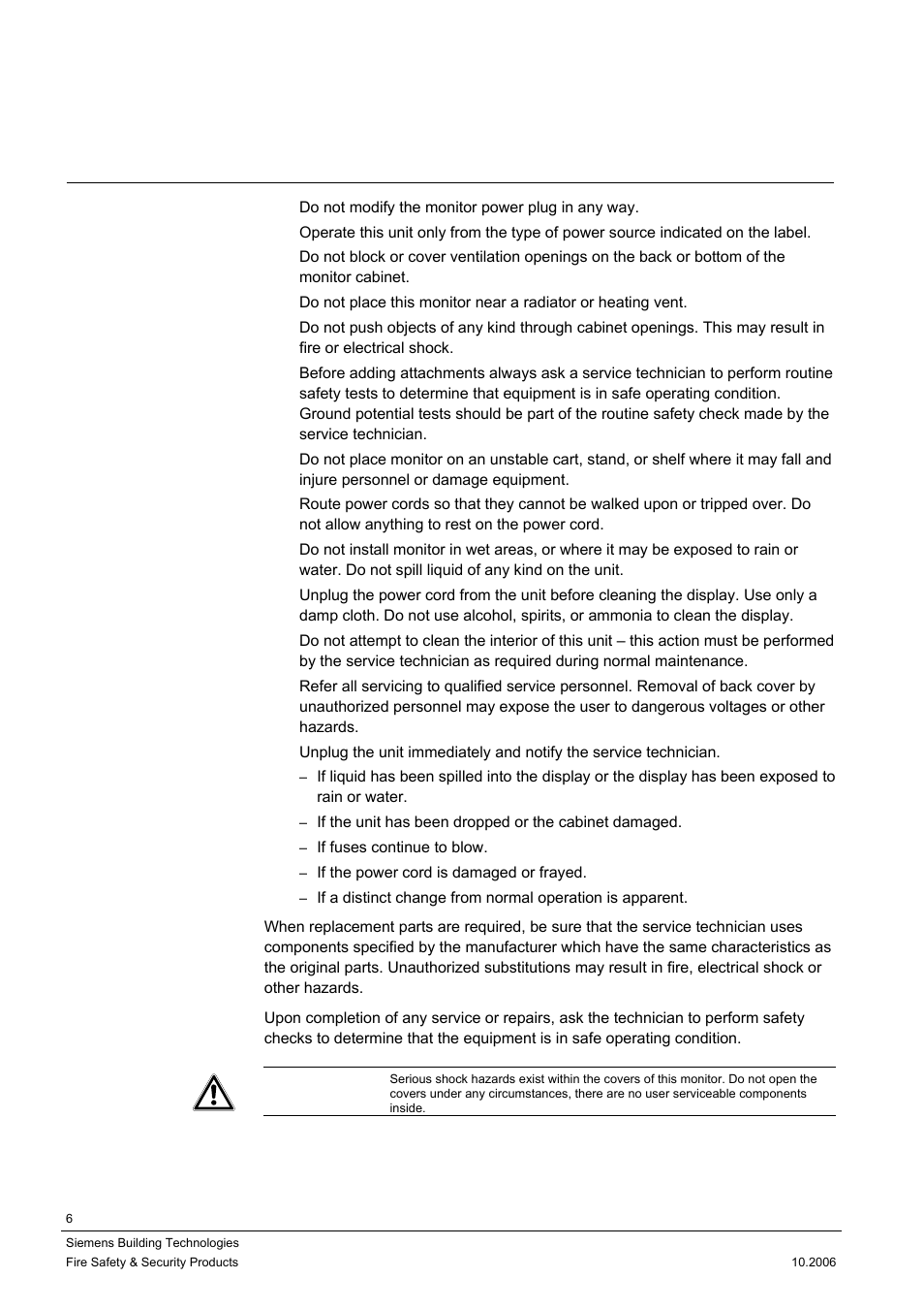 Work safety information, 2work safety information | Siemens CMTC1720 User Manual | Page 6 / 20