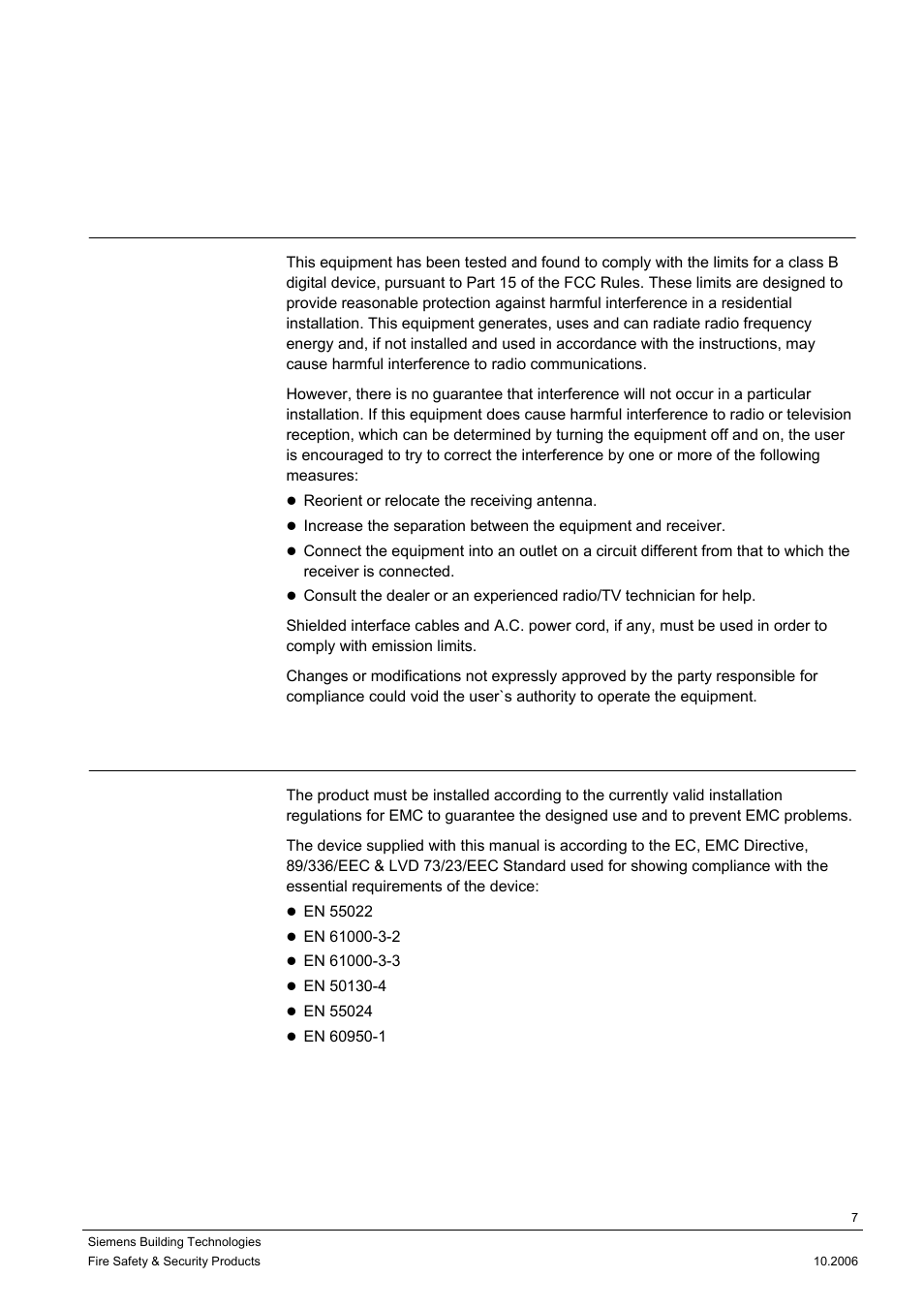 Standards and guidelines, Fcc information, Ce information | 3standards and guidelines, 1 fcc information, 2 ce information | Siemens CMTC1720 User Manual | Page 7 / 20