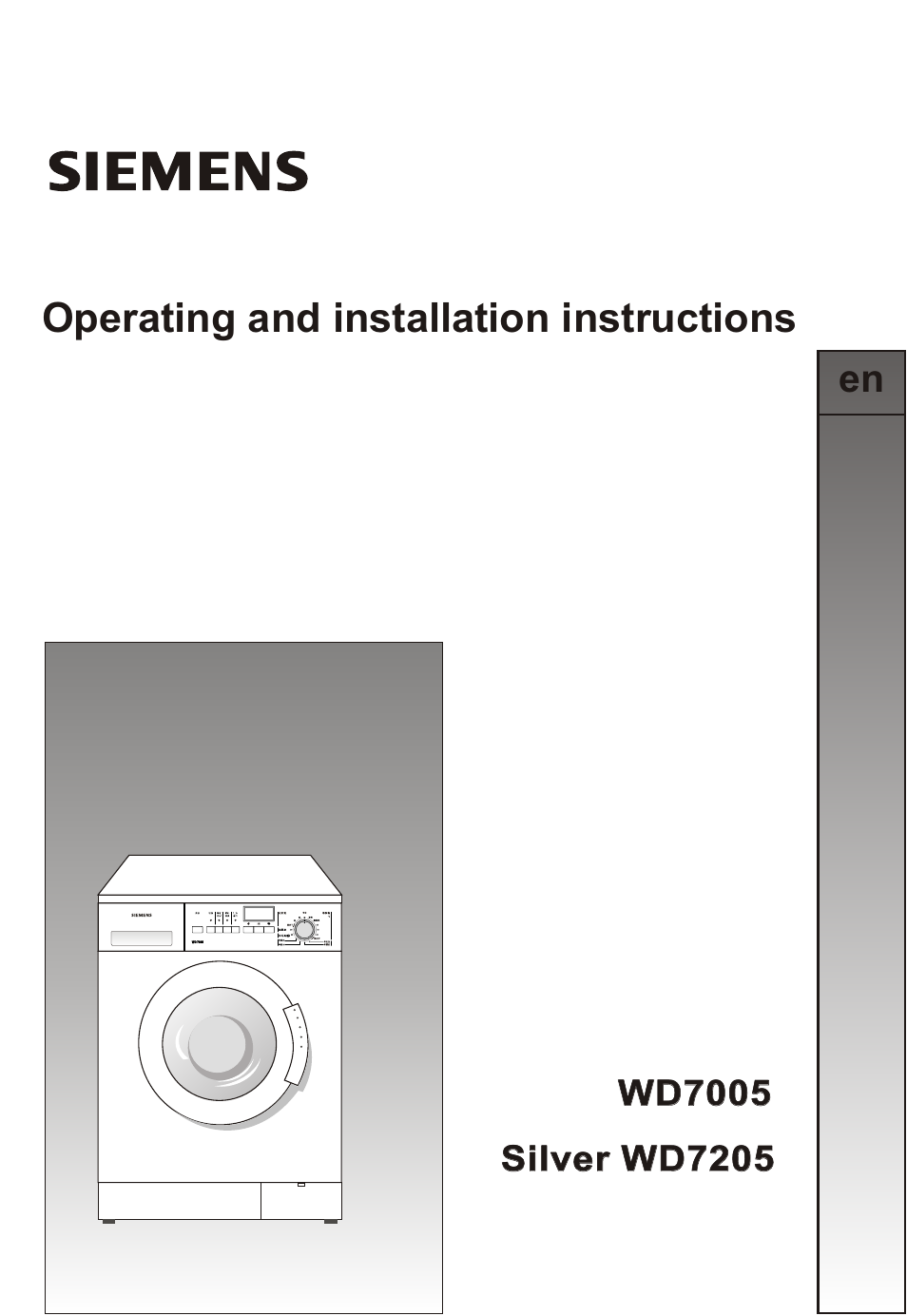 Siemens WD7005 User Manual | 54 pages