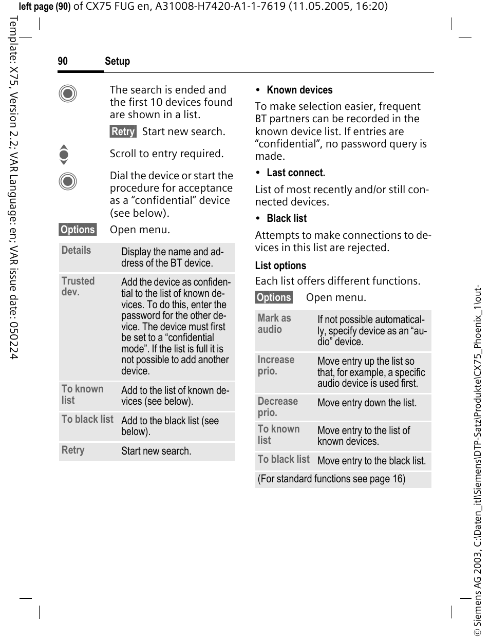 Siemens CX75 User Manual | Page 91 / 152