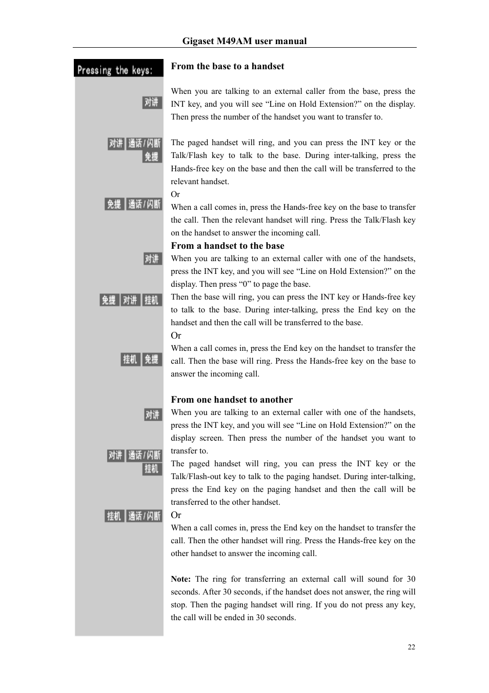 Siemens Gigaset M49AM User Manual | Page 22 / 26