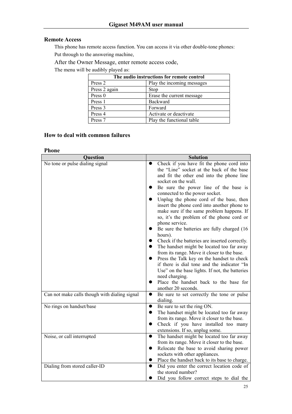 Siemens Gigaset M49AM User Manual | Page 25 / 26