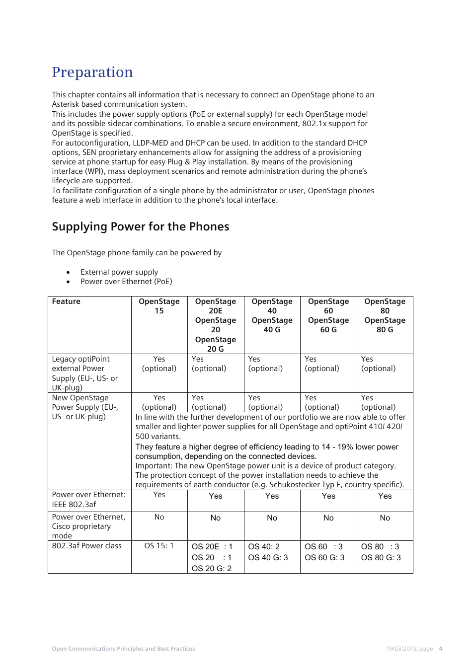 Preparation, Supplying power for the phones | Siemens MOVIEMATE 50 User Manual | Page 4 / 18