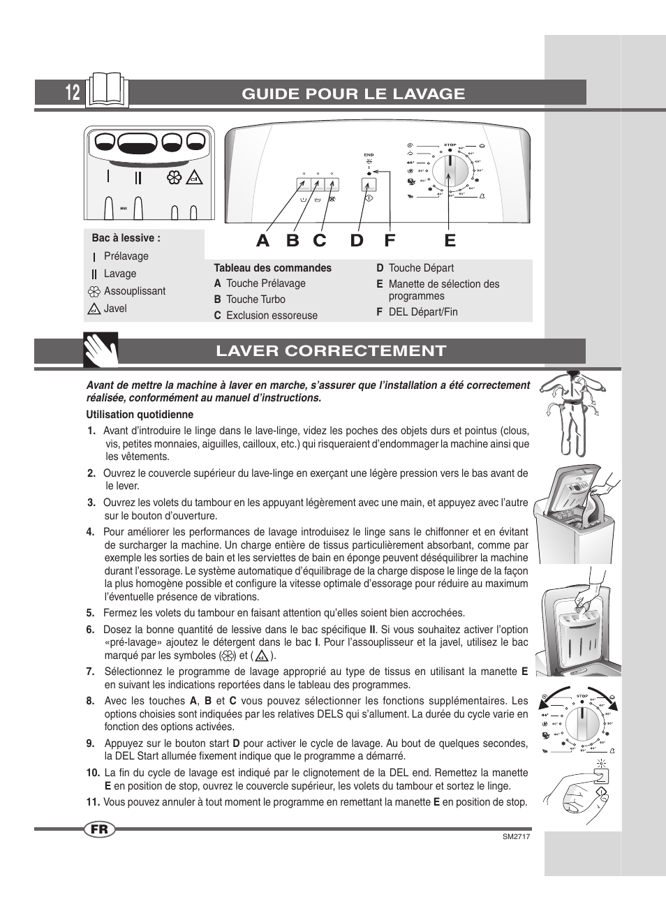 Guide pour le lavage laver correctement | Ardo TLN106E User Manual | Page 12 / 36