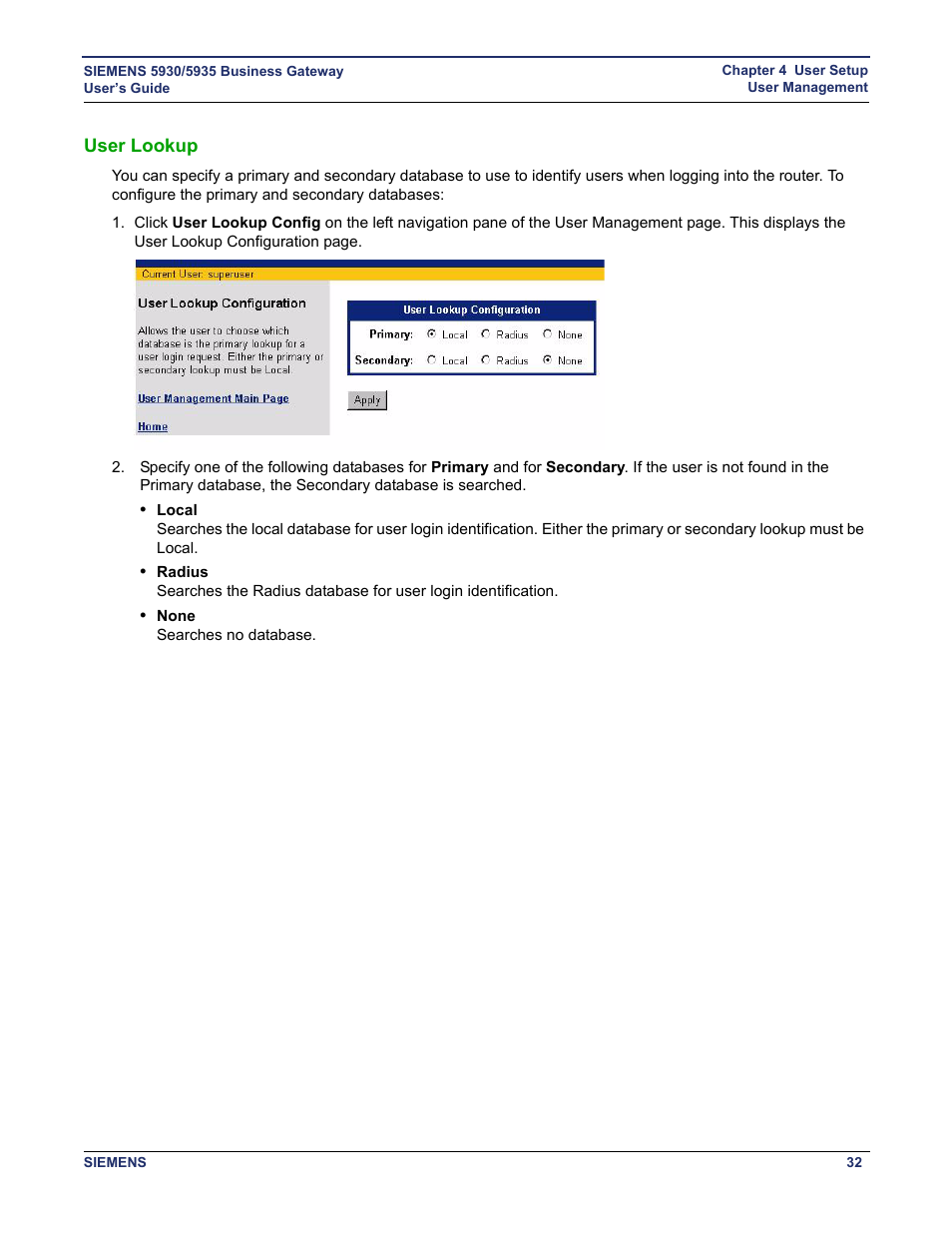 User lookup | Siemens BUSINESS CLASS 5935 User Manual | Page 38 / 94