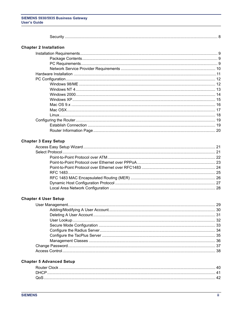 Siemens BUSINESS CLASS 5935 User Manual | Page 5 / 94