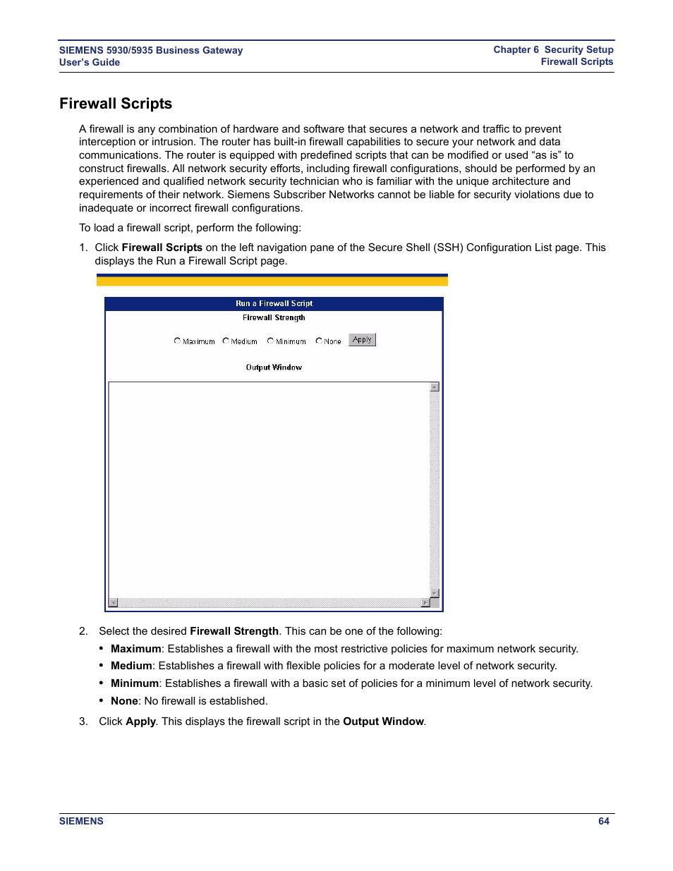 Firewall scripts | Siemens BUSINESS CLASS 5935 User Manual | Page 70 / 94