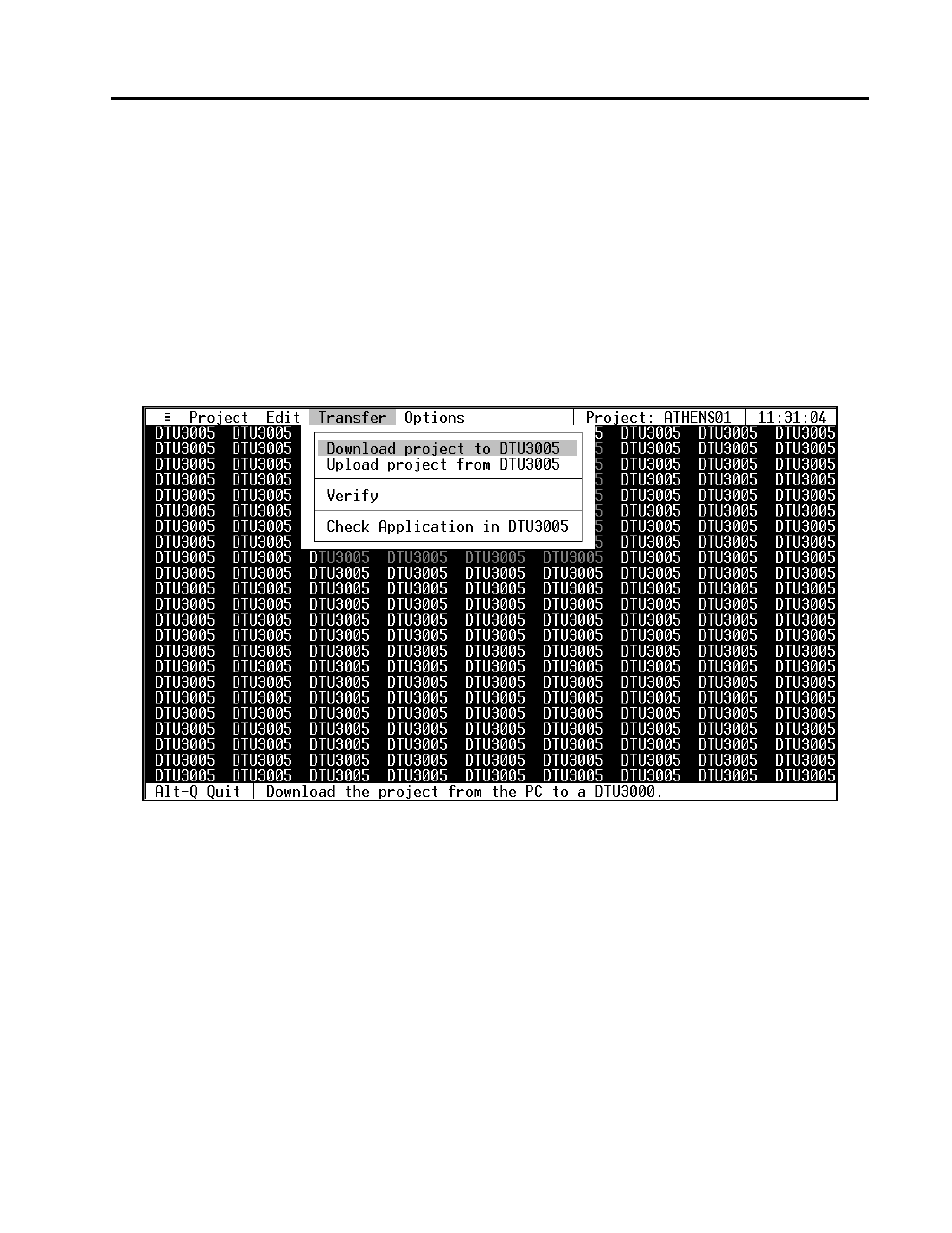 Transferring project files, 7 transferring project files | Siemens DTU3005-B User Manual | Page 53 / 54