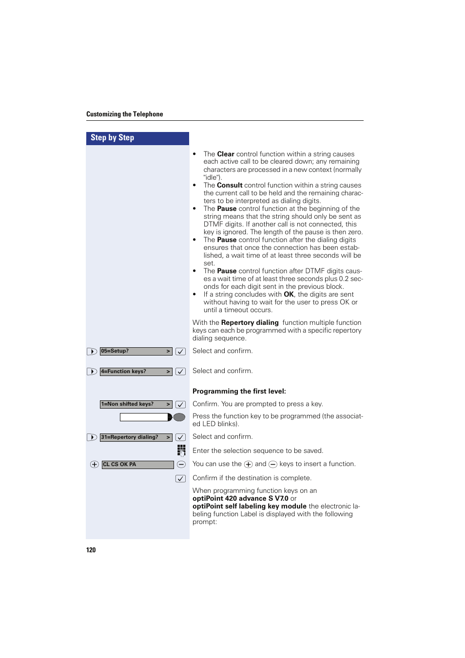 Siemens HIPATH 8000 OPTIPOINT410 User Manual | Page 120 / 242