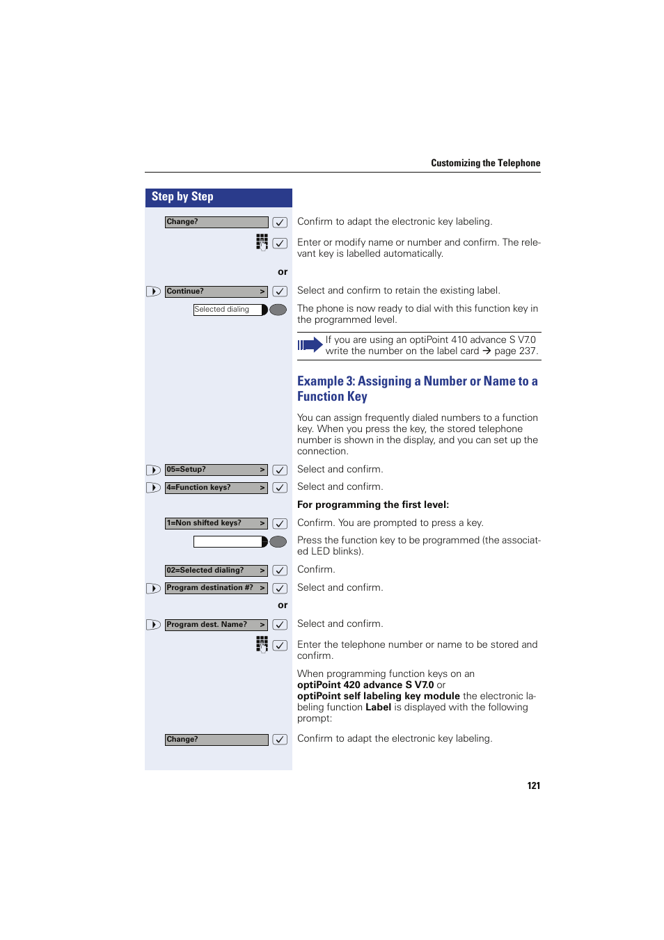 Siemens HIPATH 8000 OPTIPOINT410 User Manual | Page 121 / 242