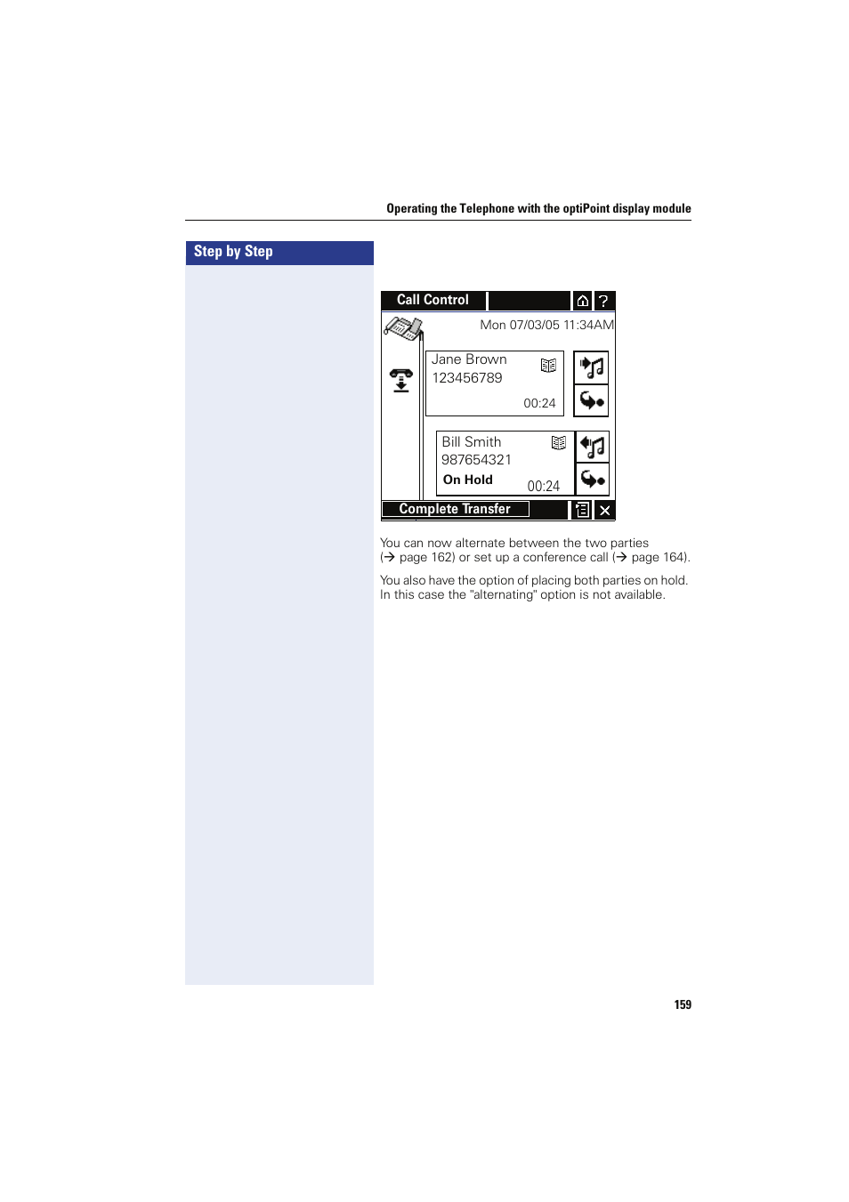 Siemens HIPATH 8000 OPTIPOINT410 User Manual | Page 159 / 242