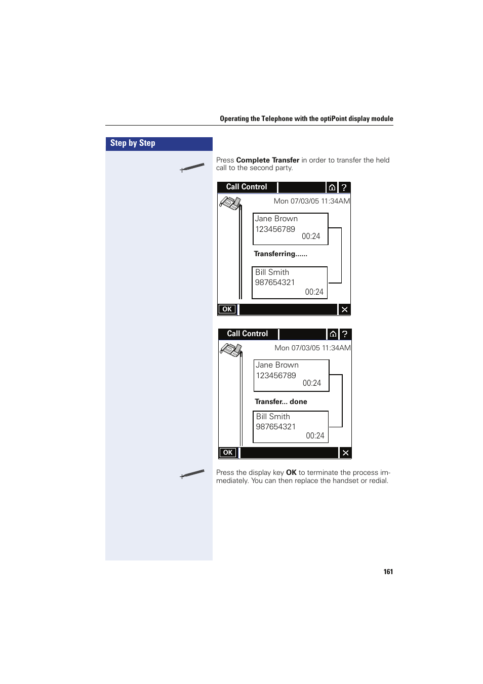 Siemens HIPATH 8000 OPTIPOINT410 User Manual | Page 161 / 242