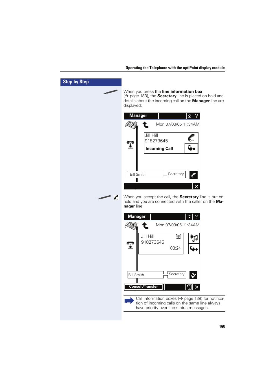 Siemens HIPATH 8000 OPTIPOINT410 User Manual | Page 195 / 242