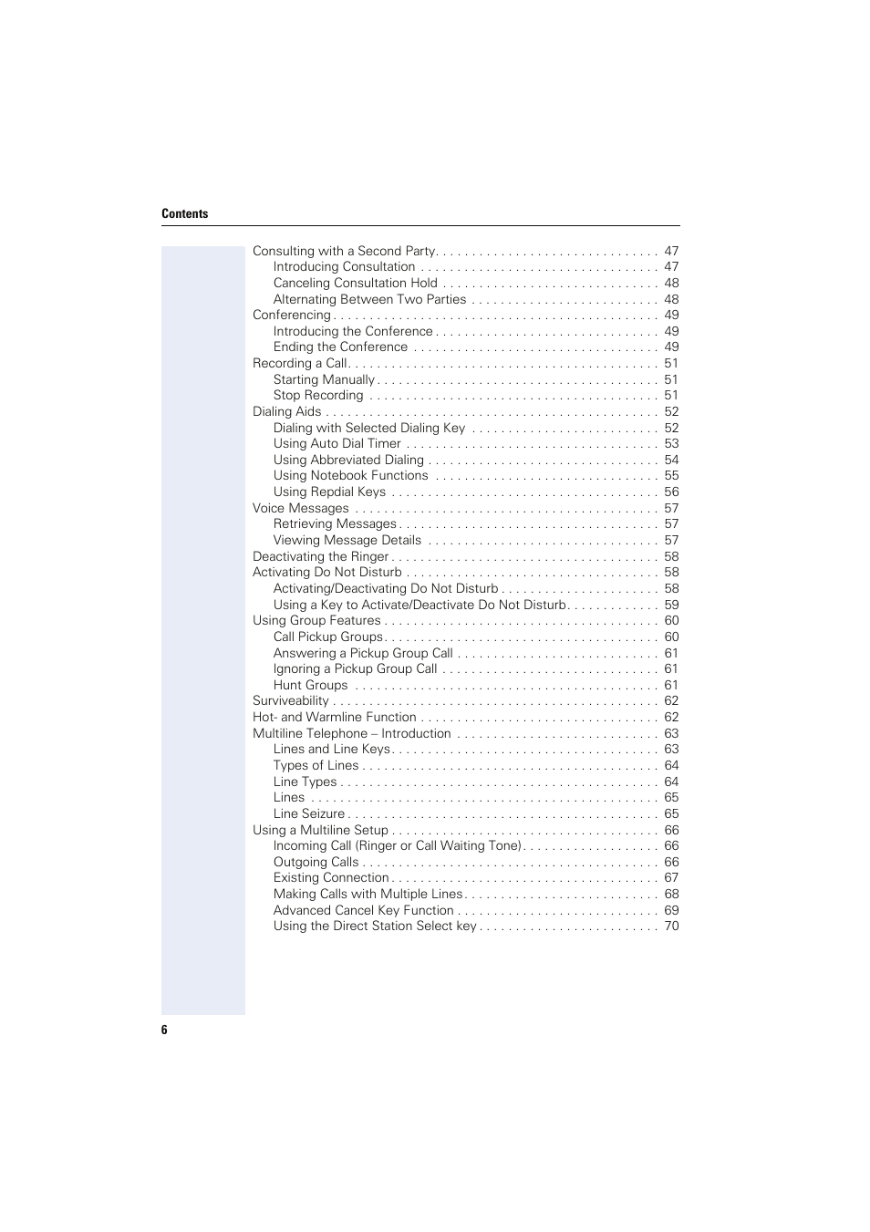 Siemens HIPATH 8000 OPTIPOINT410 User Manual | Page 6 / 242