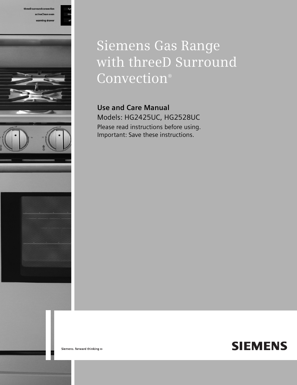 Siemens HG2425UC User Manual | 52 pages