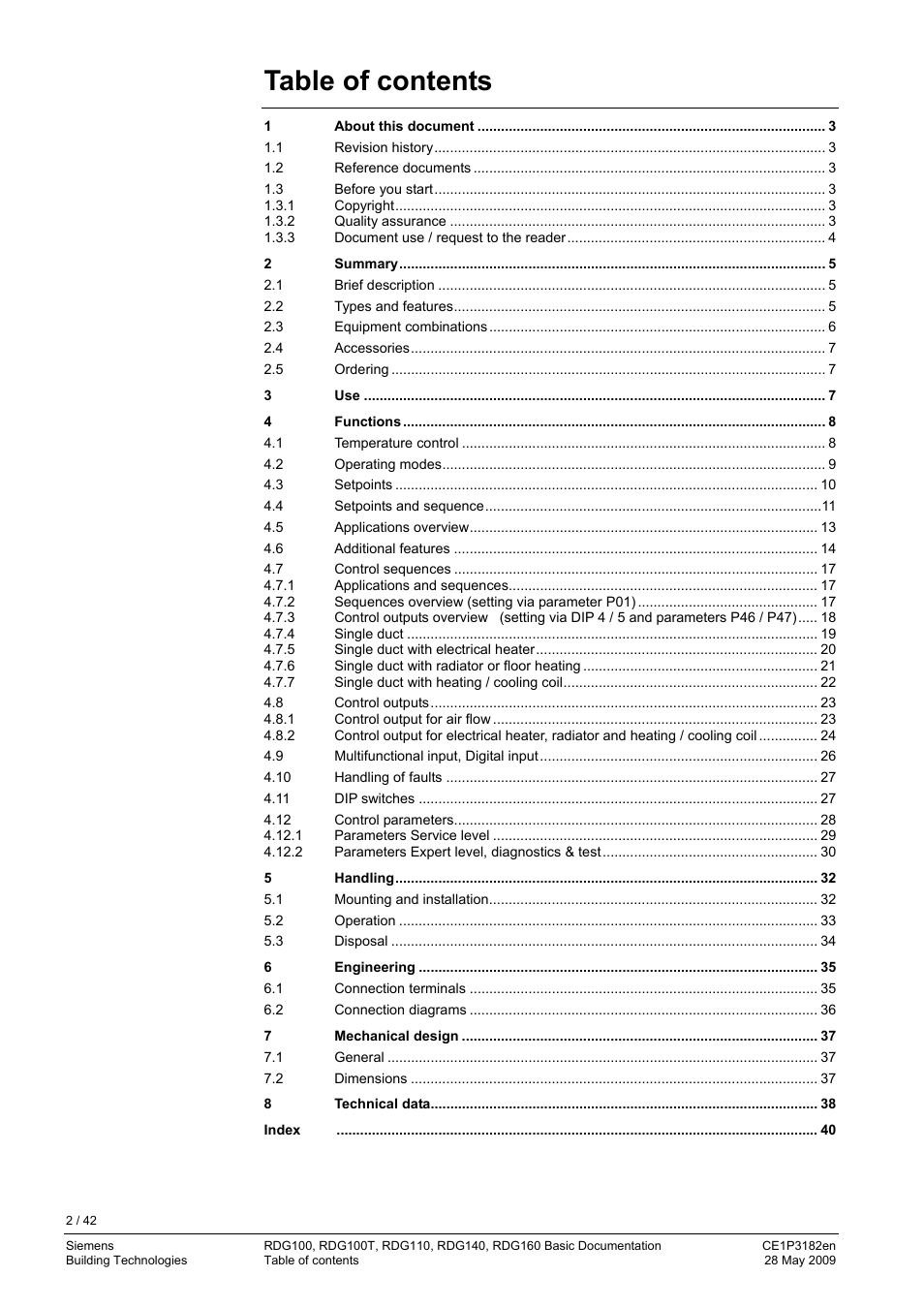 Siemens RDG400 User Manual | Page 2 / 42