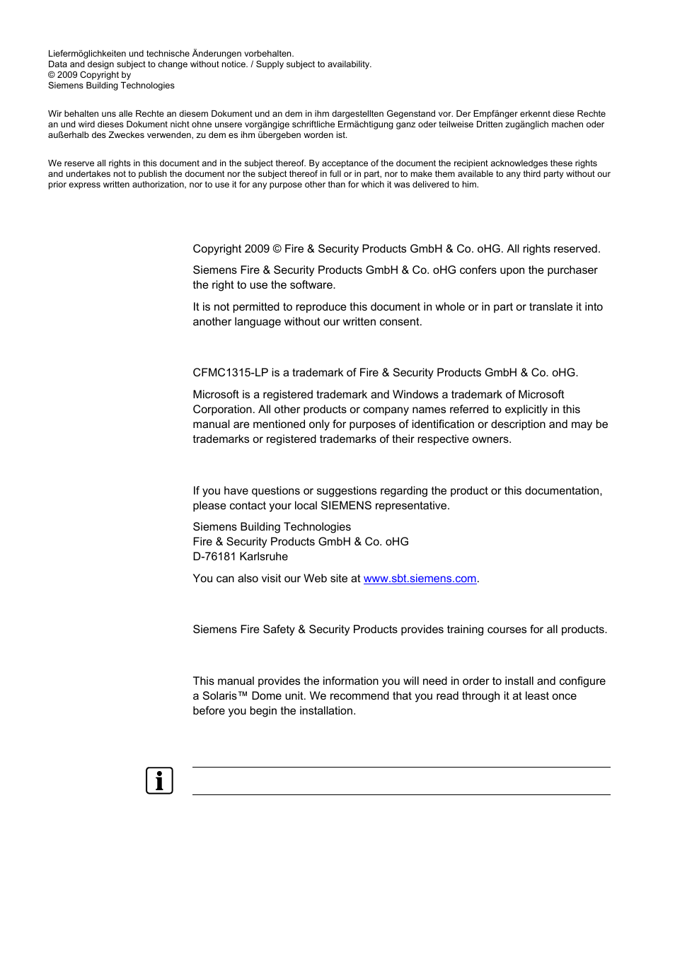 Siemens DOME COLOUR CFMC1315-LP User Manual | Page 2 / 62