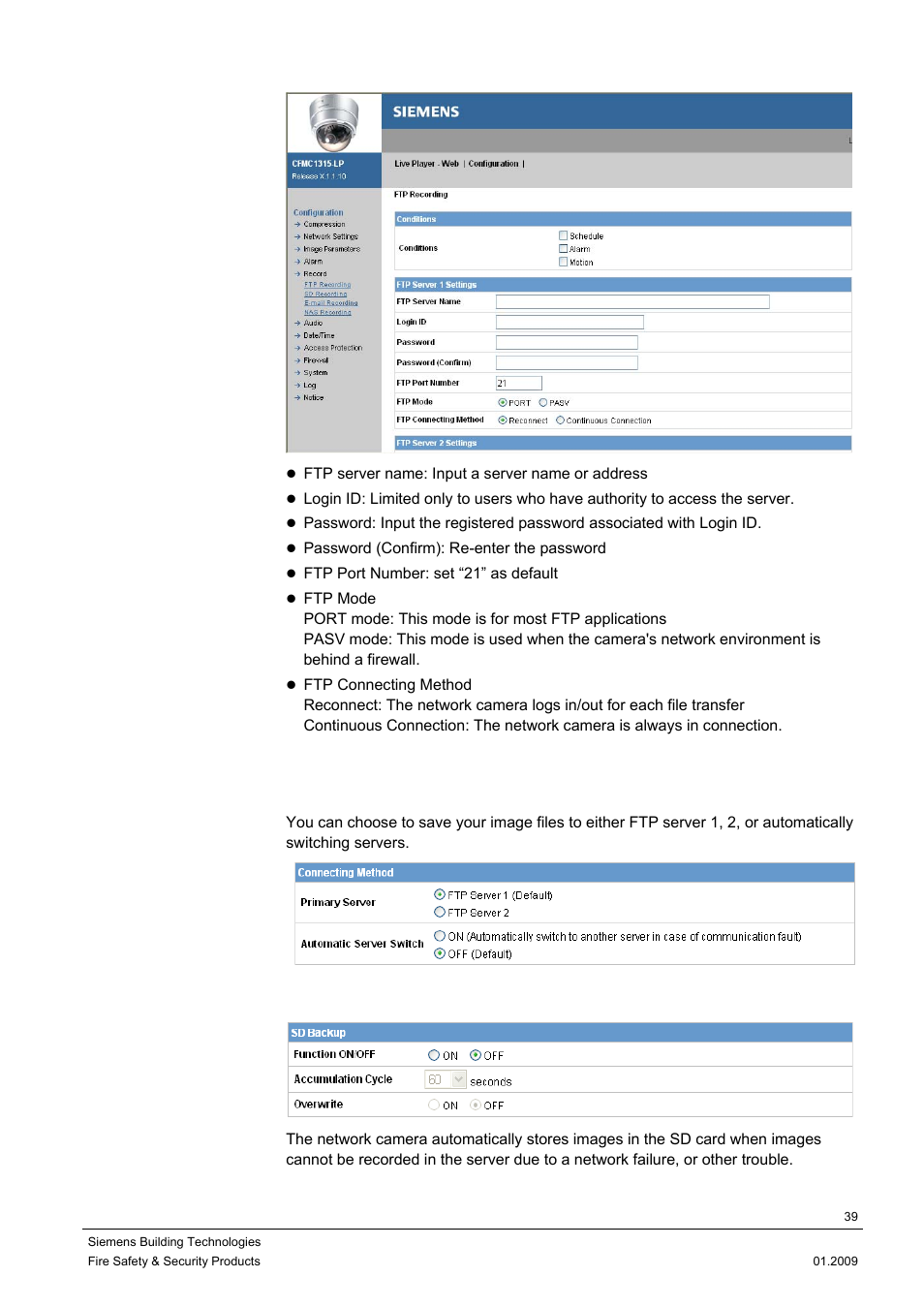 Siemens DOME COLOUR CFMC1315-LP User Manual | Page 39 / 62