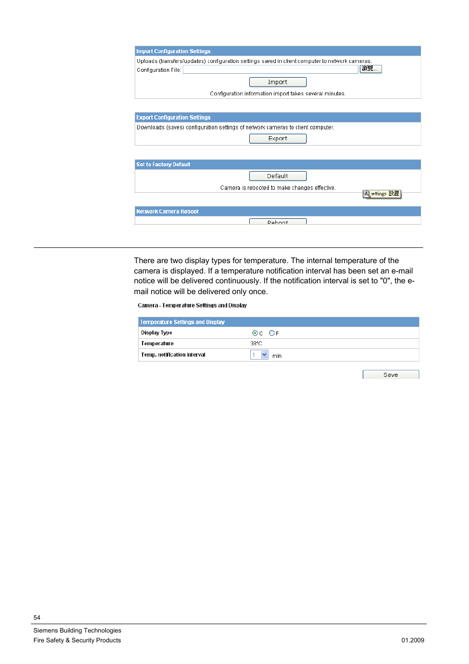 4 temperature | Siemens DOME COLOUR CFMC1315-LP User Manual | Page 54 / 62