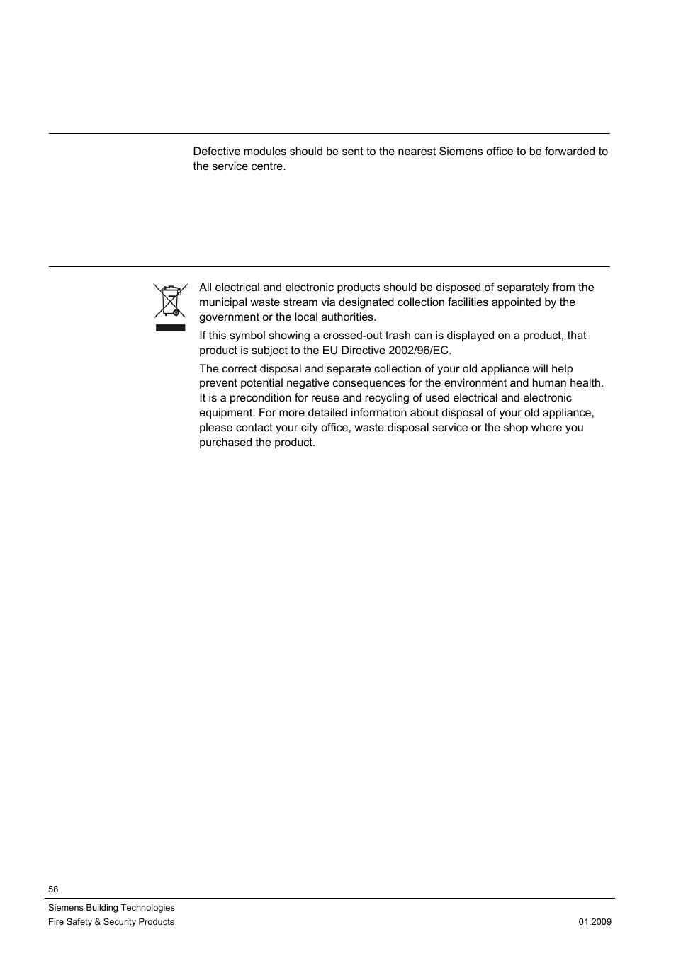 9 maintenance, 10 disposal | Siemens DOME COLOUR CFMC1315-LP User Manual | Page 58 / 62