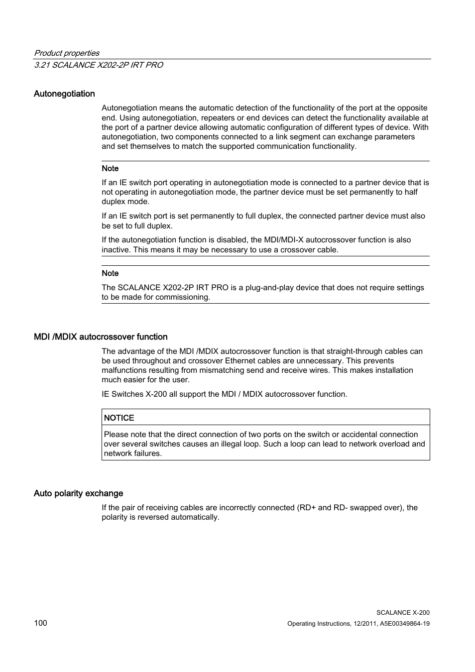 Siemens Industrial Ethernet Switches SCALANCE X-200 User Manual | Page 100 / 296