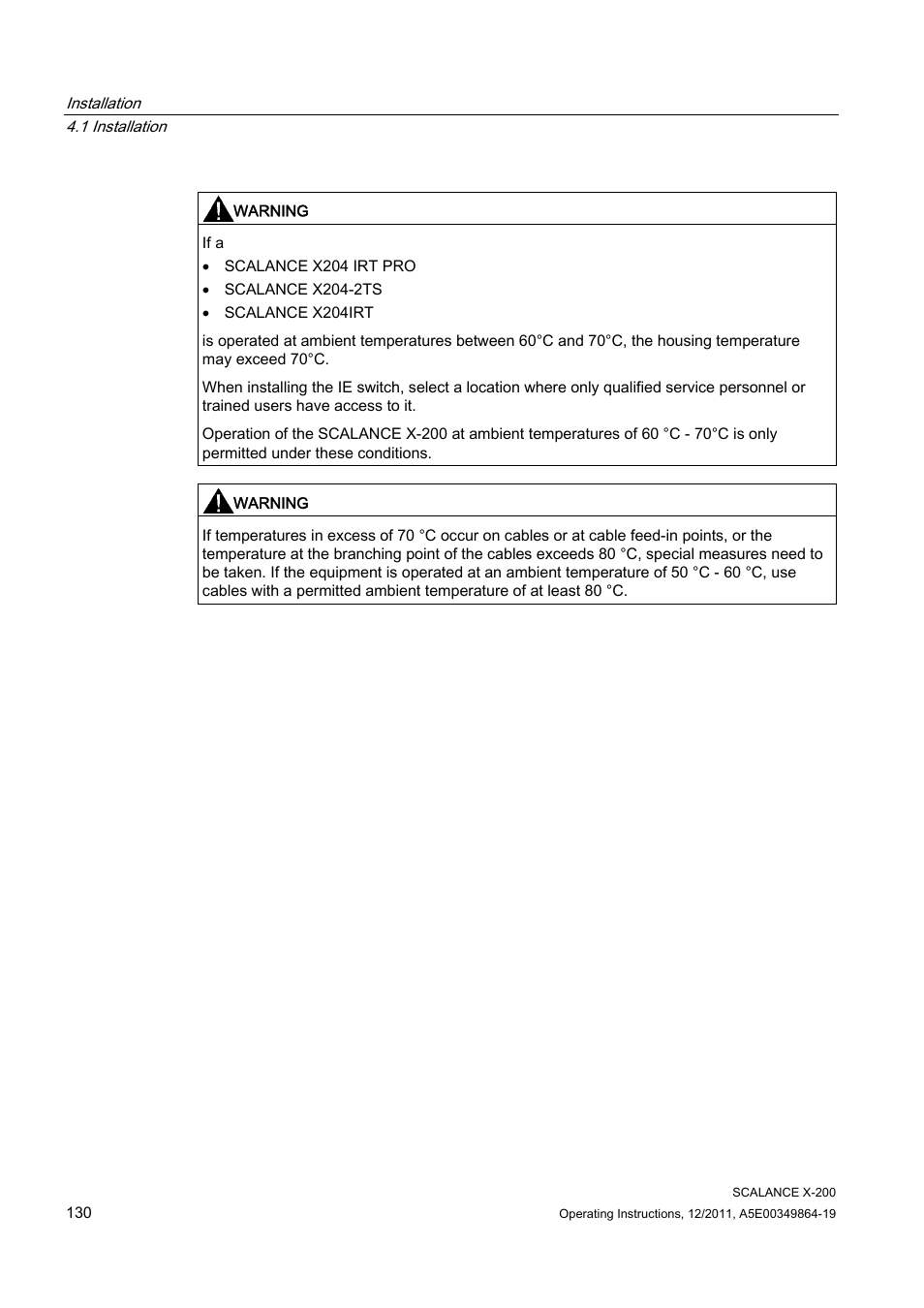 Siemens Industrial Ethernet Switches SCALANCE X-200 User Manual | Page 130 / 296