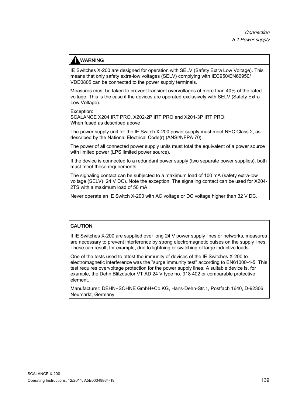 Siemens Industrial Ethernet Switches SCALANCE X-200 User Manual | Page 139 / 296