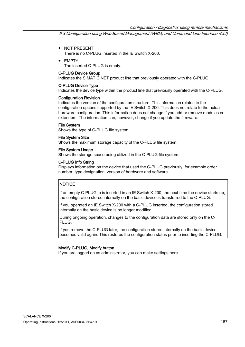 Siemens Industrial Ethernet Switches SCALANCE X-200 User Manual | Page 167 / 296