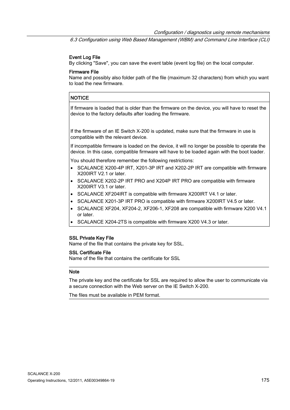 Siemens Industrial Ethernet Switches SCALANCE X-200 User Manual | Page 175 / 296