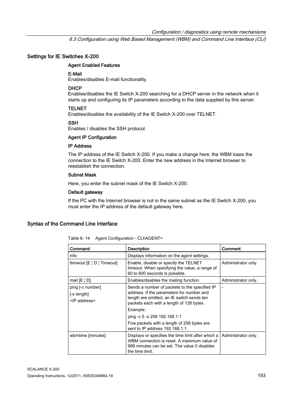 Siemens Industrial Ethernet Switches SCALANCE X-200 User Manual | Page 193 / 296