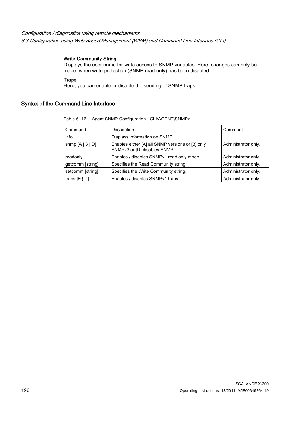 Siemens Industrial Ethernet Switches SCALANCE X-200 User Manual | Page 196 / 296