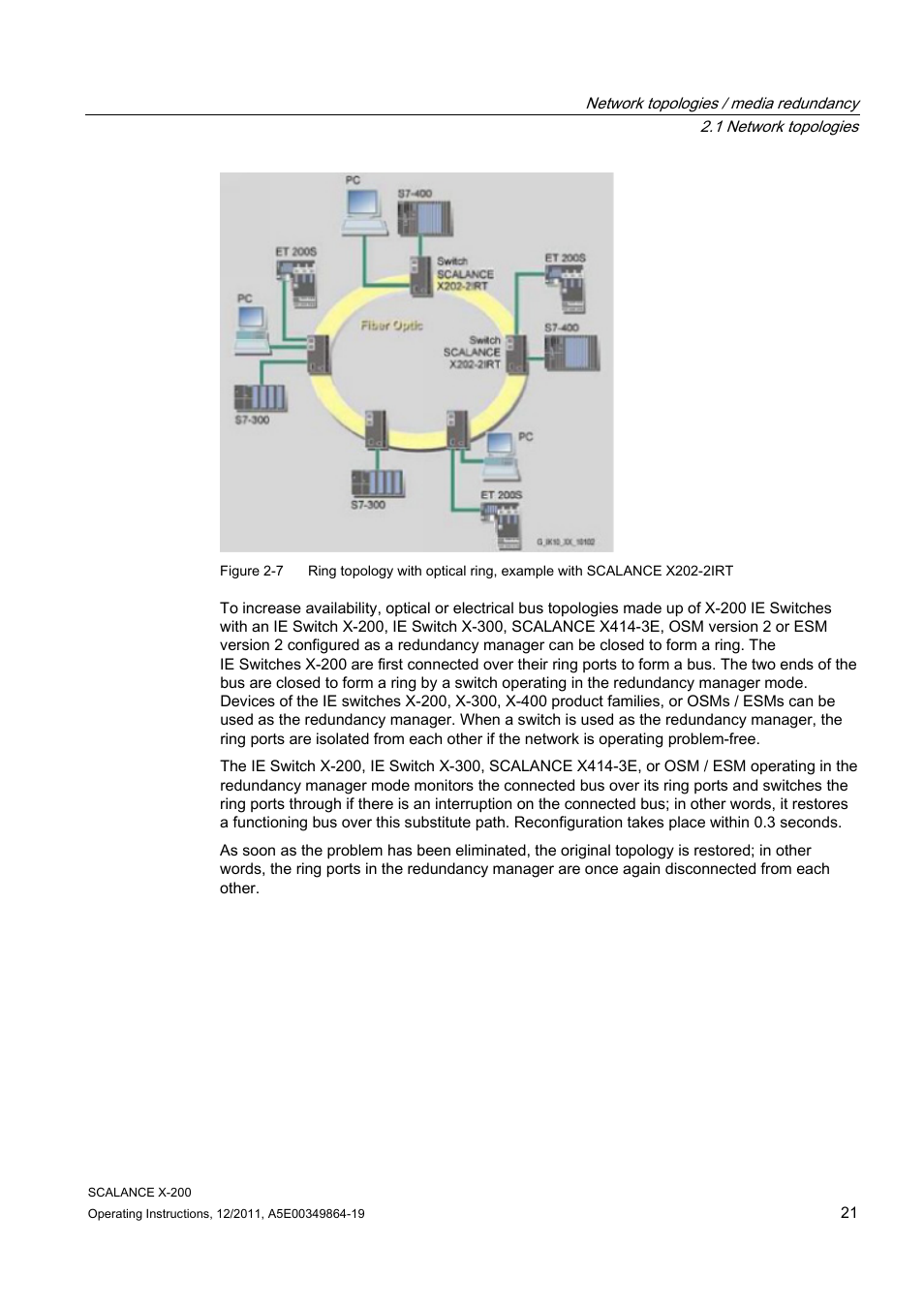 Siemens Industrial Ethernet Switches SCALANCE X-200 User Manual | Page 21 / 296