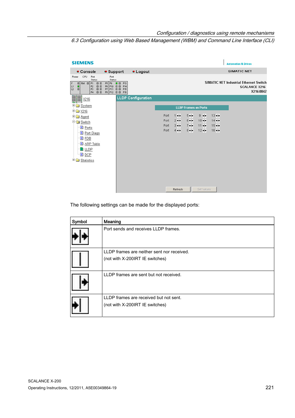 Siemens Industrial Ethernet Switches SCALANCE X-200 User Manual | Page 221 / 296