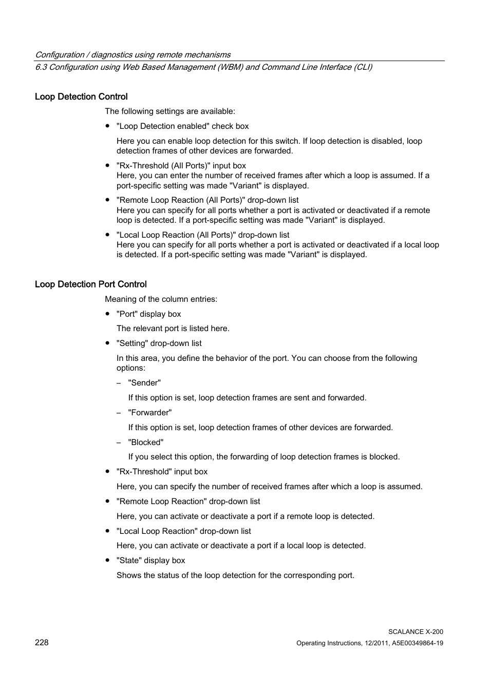 Siemens Industrial Ethernet Switches SCALANCE X-200 User Manual | Page 228 / 296