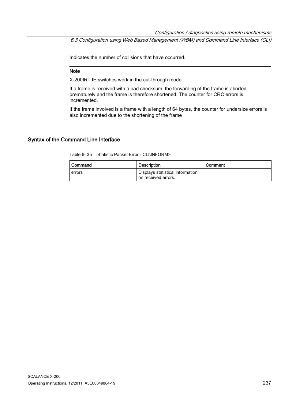 Siemens Industrial Ethernet Switches SCALANCE X-200 User Manual | Page 237 / 296