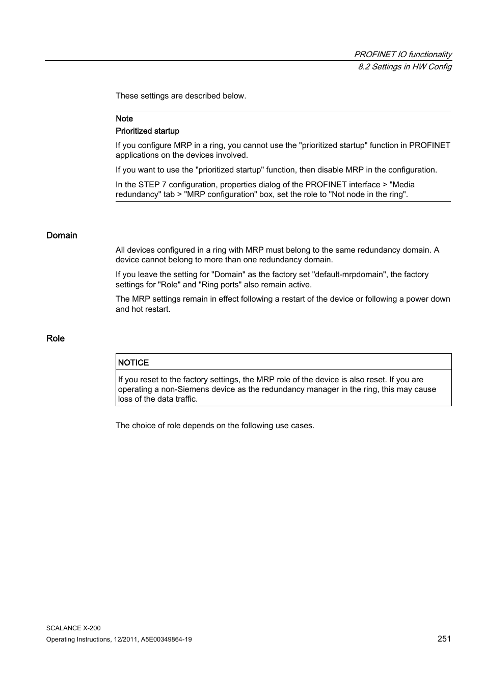 Siemens Industrial Ethernet Switches SCALANCE X-200 User Manual | Page 251 / 296