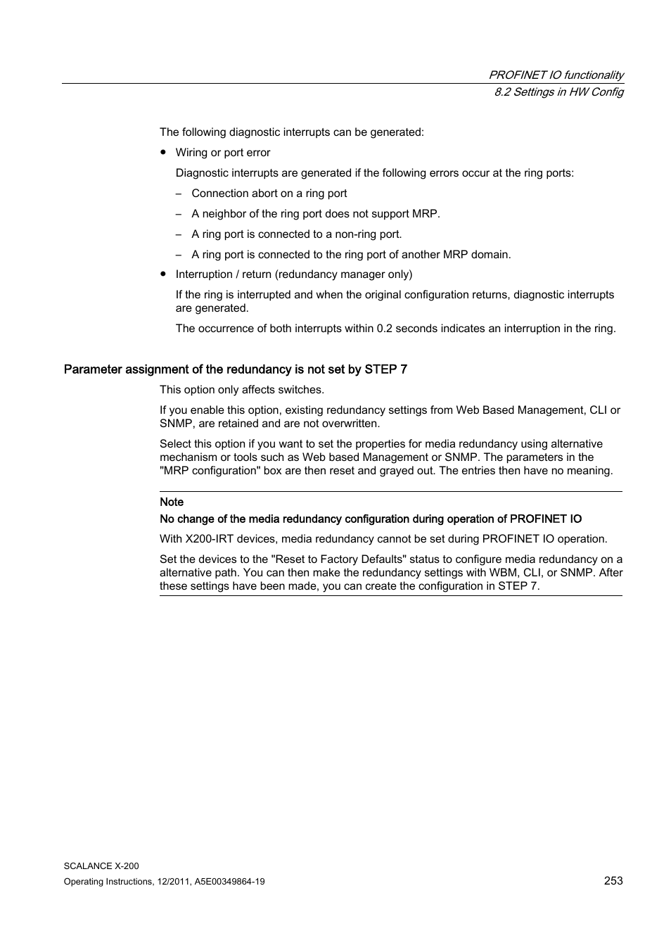 Siemens Industrial Ethernet Switches SCALANCE X-200 User Manual | Page 253 / 296