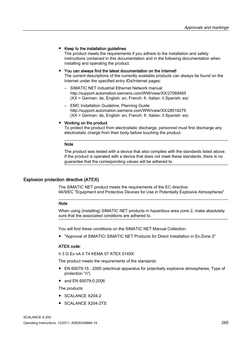 Siemens Industrial Ethernet Switches SCALANCE X-200 User Manual | Page 265 / 296